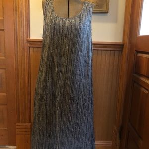 Eileen Fisher Firefly Printed Crinkle Silk Dress